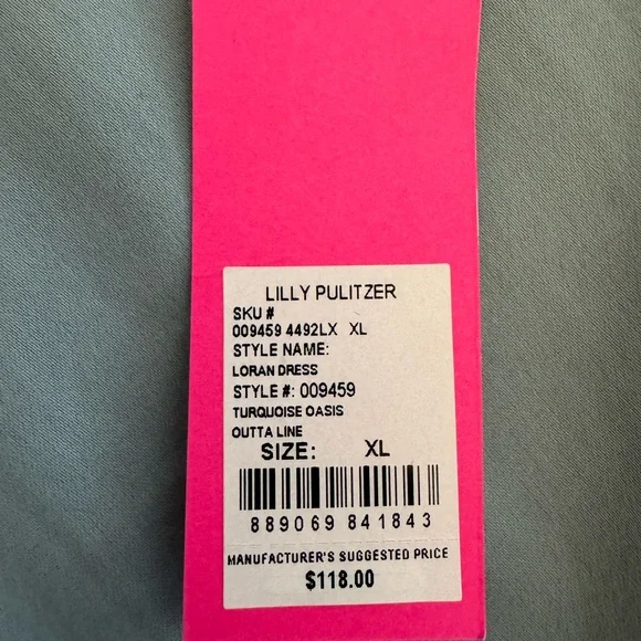 Lilly Pulitzer Loran Swing Dress. Turquoise Oasis. Size XL. - Picture 11 of 11